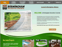 Tablet Screenshot of birminghamdecorativeconcrete.com